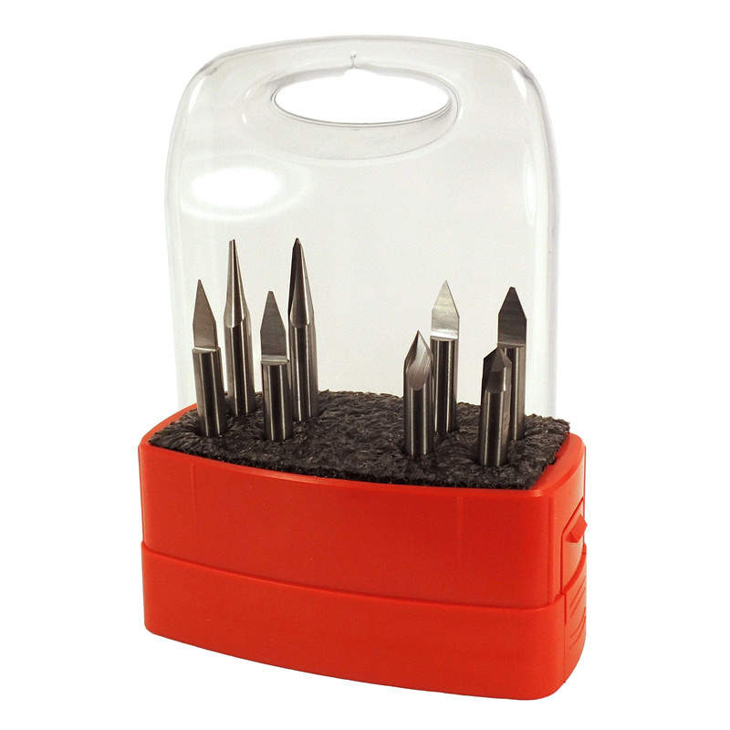 CNC Router Bit Set - 1/4" SH - Pieces in Set:8-Piece